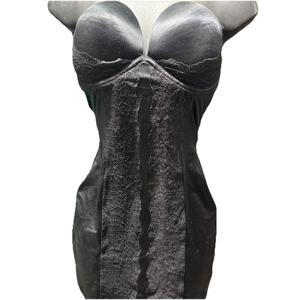 Victoria’s Secret Secret Power Figure Shaping Slip 36C Strapless Black Lace